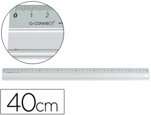Regua metalica aluminio q-connect 40 cm , Q-connect , 17909 , 5705831002876